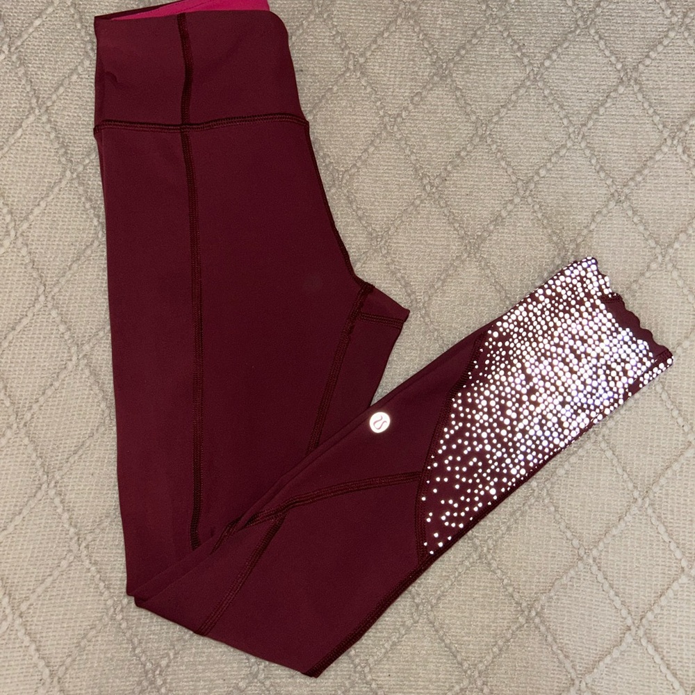 Burgundy full length, Lululemon leggings